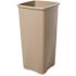 Rubbermaid Commercial Products Untouchable 23 Gal. Beige Square Trash Can