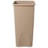 Rubbermaid Commercial Products Untouchable 23 Gal. Beige Square Trash Can