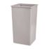 Rubbermaid Commercial Products Untouchable 50 Gal. Gray Square Open Top Trash Can