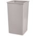 Rubbermaid Commercial Products Untouchable 50 Gal. Gray Square Open Top Trash Can