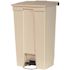 Rubbermaid Commercial Products 23 Gal. Fire-Safe Mobile Step-On Beige Trash Can