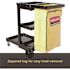 Rubbermaid Commercial Products Janitorial Cleaning Cart with Zippered Yellow Vinyl Bag