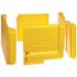 Rubbermaid Commercial Products 20 in. x 16 in. x 11.2 in. Yellow Locking Janitor Cart Cabinet