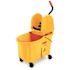 Rubbermaid Commercial Products Wave Brake 44 Qt. Yellow Down-Press Combo Mop Bucket and Wringer System
