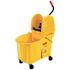 Rubbermaid Commercial Products Wave Brake 44 Qt. Yellow Down-Press Combo Mop Bucket and Wringer System