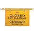 Rubbermaid Commercial Products Tri Safety Caution Sign - Closed for Cleaning