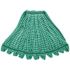 Rubbermaid Commercial Products Web Foot Green Medium Microfiber Tube Wet String Mop Head with 1 in. Head Band
