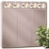 American Pride 24x30" 4 Light Surface Mount Bevel Mirror Steel Triview Medicine Cabinet