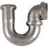 KEENEY 1-1/2 in x 1-1/2 in 17-Gauge Brass LA Sink Trap without Cleanout, Polished Chrome