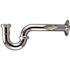 KEENEY 1-1/4 in. x 15 in. 17-Gauge Brass P-Trap without Cleanout, Chrome