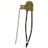 SATCO Pull Chain Light Switch with Metal Chain Cord Bell, Nickel