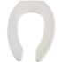 BEMIS Never Loosens Elongated Commercial Plastic Open Front Toilet Seat in White