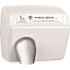 WORLD DRYER HAND DRYER, WHITE, 9.5X11.3X8.3 IN., 115 VOLTS, 20 AMPS