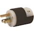 HUBBELL WIRING Hospital Grade 15 Amp 125-Volt 5-15P Black/White Plug