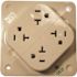 HUBBELL WIRING 20 Amp 125-Volt 5-20R 4-Plex Hospital Grade Receptacle, Ivory