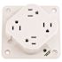 HUBBELL WIRING 20 Amp 125-Volt 5-20R 4-Plex Hospital Grade Receptacle, White