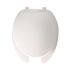 BEMIS Elongated Plastic Open Front Toilet Seat in White