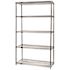 QUANTUM STORAGE SYSTEMS 12 in. x 36 in. x 74 in. Chrome Finish Heavy-Duty Storage 4-Tier Wire Shelving