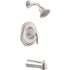 MOEN Eva Single-Handle 1-Spray Posi-Temp Tub and Shower Faucet Trim Kit in Chrome (Valve Not Included)