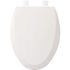 BEMIS Elongated Enameled Wood Closed Front Toilet Seat in White Removes for Easy Cleaning