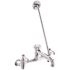 Zurn AquaSpec Wall-Mount Service Sink Faucet -Vacuum-Breaker Spout, Pail Hook, Wall Brace, Metal Lever Handles-Rough, Chrome