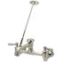 Zurn AquaSpec Wall-Mount Service Sink Faucet -Vacuum-Breaker Spout, Pail Hook, Wall Brace, Metal Lever Handles-Rough, Chrome