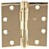 Hager Companies HAGER FULL MORT BALL BEARING TEMP HINGE, 4-1/2 IN. X 4-1/2 IN., BRASS, 3-PACK