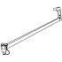 STRYBUC INDUSTRIES 48 in. Patio Door Security Bar White