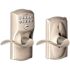 Schlage Camelot Satin Nickel Electronic Keypad Door Lock with Accent Handle and Flex Lock