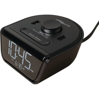 Brandstand CubieWink Single Day Alarm Clock With 2 USB Charging Ports
