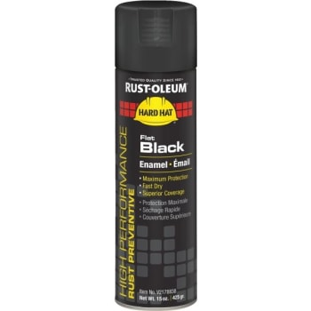 Image for Rust-Oleum 15 Oz High Performance Enamel Flat Spray Paint - Black from HD Supply