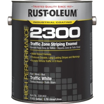 Image for Rust-Oleum 1 Gal High Performance 2300 System Traffic Zone Striping Paint Flat White 2PK from HD Supply