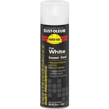 Image for Rust-Oleum 15 Oz High Performance Enamel Flat Spray Paint - White from HD Supply