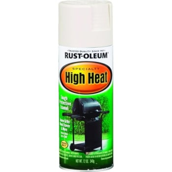 Image for Rust-Oleum 12 Oz High Heat Spray Paint, Flat, White from HD Supply