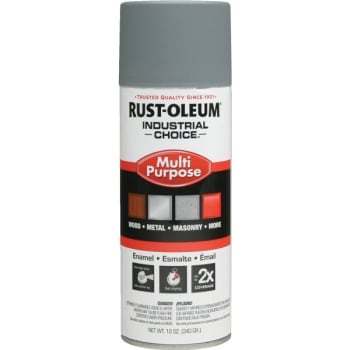 Image for Rust-Oleum 12 Oz Industrial Choice Enamel Flat Spray Paint - Gray from HD Supply