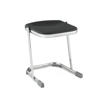 Image for National Public Seating® 18" Elephant Z-Stool, Black Seat and Chrome Frame, Pack Of 3 from HD Supply