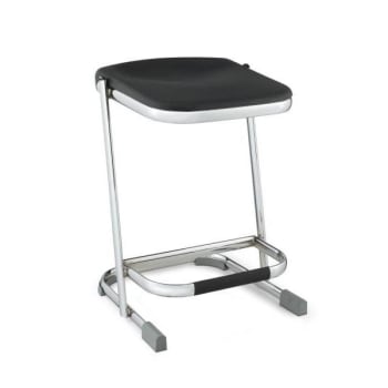 Image for National Public Seating® 22 inch Elephant Z-Stool, Black Seat and Chrome Frame, Pack of 3 from HD Supply