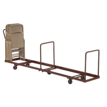 National Public Seating® Folding Chair Dolly Vertical Storage, 50 Chair Capacity