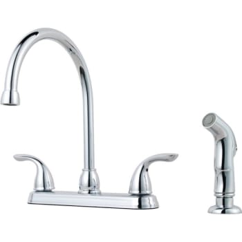 Pfister 2-Handle Kitchen Faucet With Side Spray In Polished Chrome