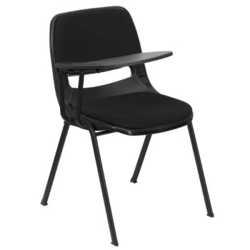 Image for Flash Furniture Black Padded Ergonomic Shell Chair With Right Handed Flip-Up Tablet Arm from HD Supply
