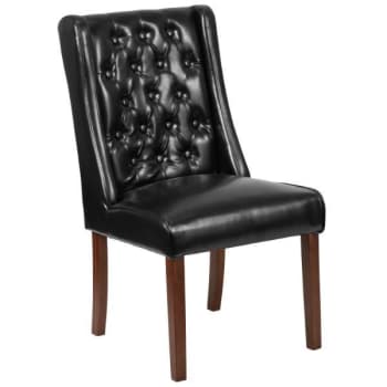 Flash Furniture Hercules Preston Series Black Leather Tufted Parsons Chair