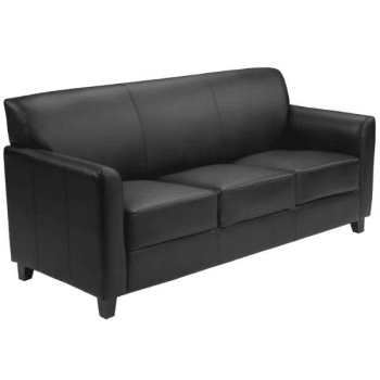 Image for Flash Furniture Hercules Diplomat Series Black Leather Sofa from HD Supply
