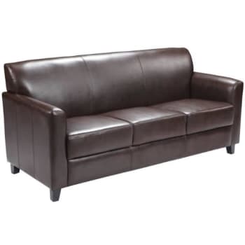 Image for Flash Furniture Hercules Diplomat Series Brown Leather Sofa from HD Supply