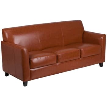 Image for Flash Furniture Hercules Diplomat Series Cognac Leather Sofa from HD Supply