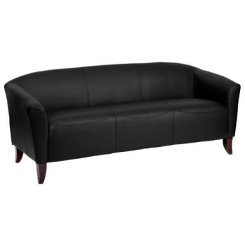 Image for Flash Furniture Hercules Imperial Series Black Leather Sofa from HD Supply