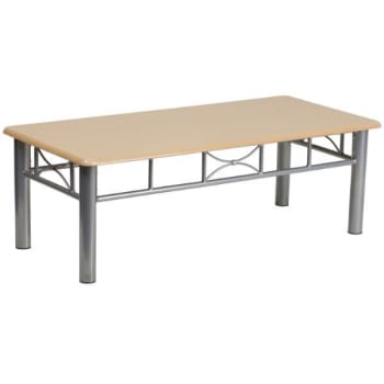 Image for Flash Furniture Natural Laminate Coffee Table With Silver Steel Frame from HD Supply