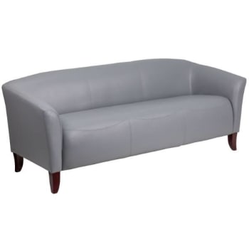 Image for Flash Furniture Hercules Imperial Series Gray Leather Sofa from HD Supply