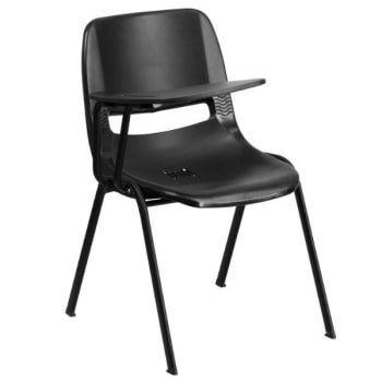 Image for Flash Furniture Black Ergonomic Shell Chair With Right Handed Flip-Up Tablet Arm from HD Supply