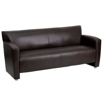 Image for Flash Furniture Hercules Majesty Series Brown Leather Sofa from HD Supply