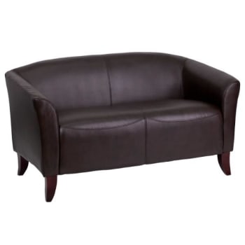 Image for Flash Furniture Hercules Imperial Series Brown Leather Loveseat from HD Supply